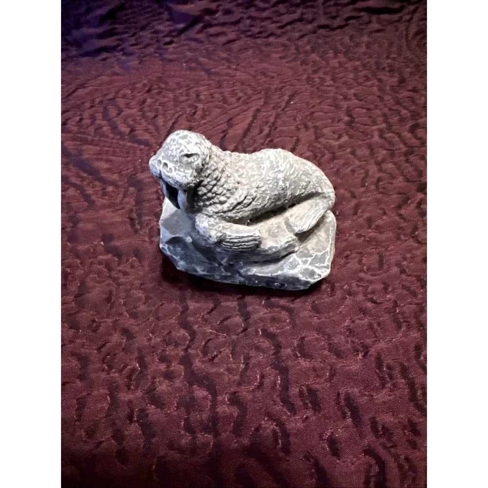 Glacial Soot Ice Age Sculptures Arctic Circle Enterprises Figurine Alaska Walrus
